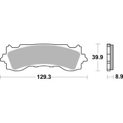 Plaquettes de frein BREMBO métal fritté - 07HO65SA