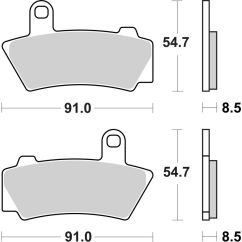 Plaquettes de frein BREMBO métal fritté - 07BB40SA