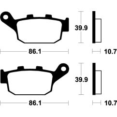 Plaquettes de frein TECNIUM Scooter organique - ME114
