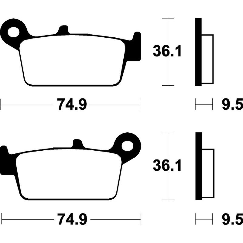 Plaquettes de frein TECNIUM Scooter organique - ME104