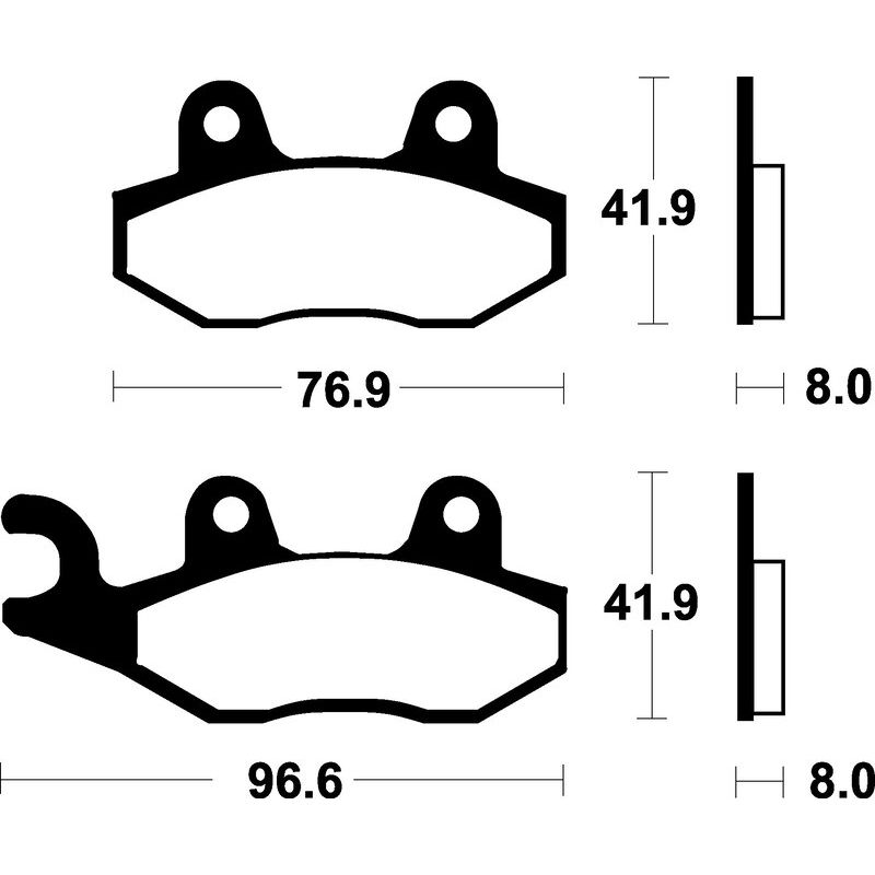 Plaquettes de frein TECNIUM Scooter organique - ME111 Plaquettes de frein TECNIUM Scooter organique - ME111