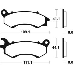 Plaquettes de frein TECNIUM Scooter organique - ME373