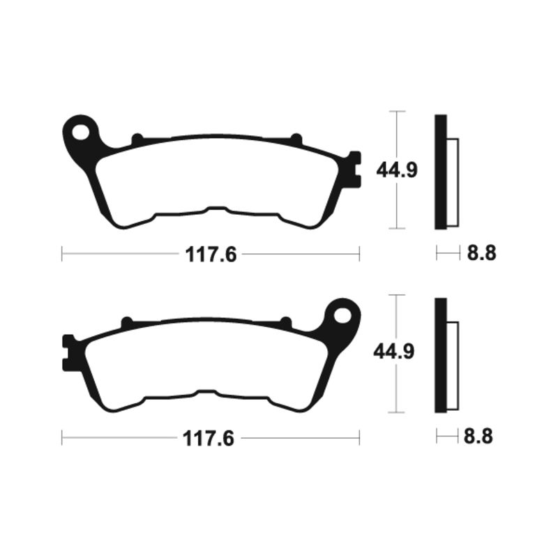 Plaquettes de frein TECNIUM Maxi Scooter métal fritté - MSS328 Plaquettes de frein TECNIUM Maxi Scooter métal fritté - MSS328