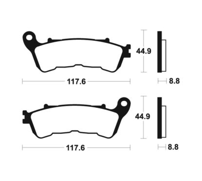 Plaquettes de frein TECNIUM Maxi Scooter métal fritté - MSS328