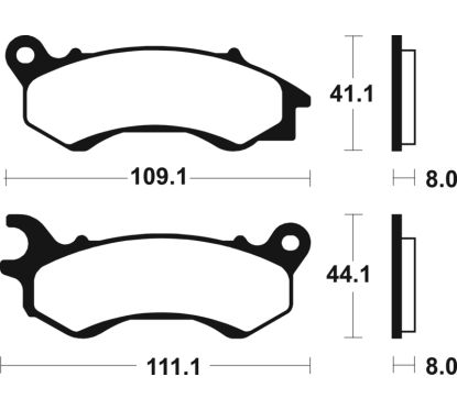 Plaquettes de frein TECNIUM Maxi Scooter métal fritté - MSS373