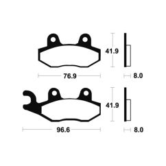 Plaquettes de frein TECNIUM Racing MX/Quad métal fritté - MOR111