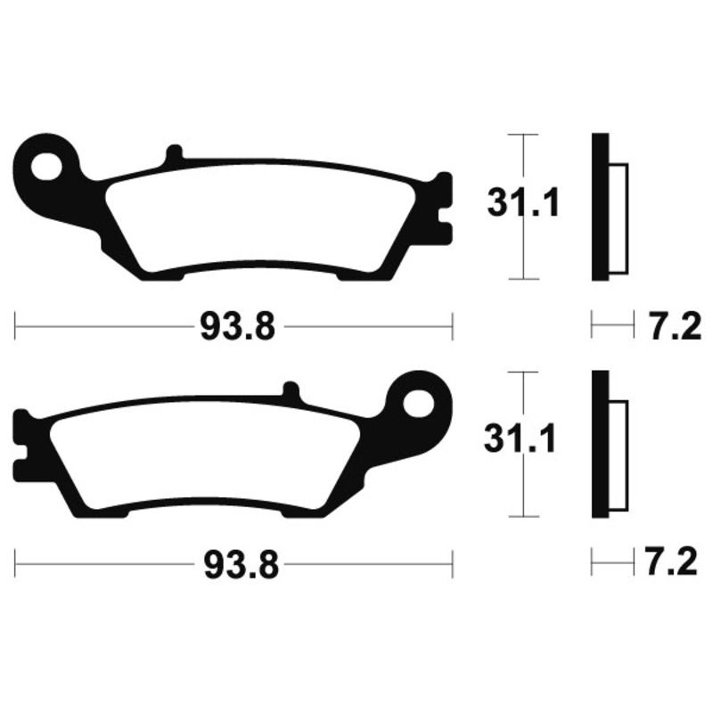 Plaquettes de frein TECNIUM MX/Quad métal fritté - MO340 Plaquettes de frein TECNIUM MX/Quad métal fritté - MO340
