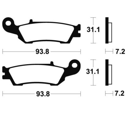 Plaquettes de frein TECNIUM MX/Quad métal fritté - MO340