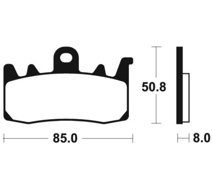 Plaquettes de frein TECNIUM Maxi Scooter métal fritté - MSS400