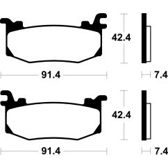 Plaquettes de frein TECNIUM Racing métal fritté carbone - MCR512