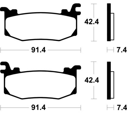 Plaquettes de frein TECNIUM Racing métal fritté carbone - MCR512