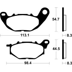 Plaquettes de frein TECNIUM scooter organique - ME431