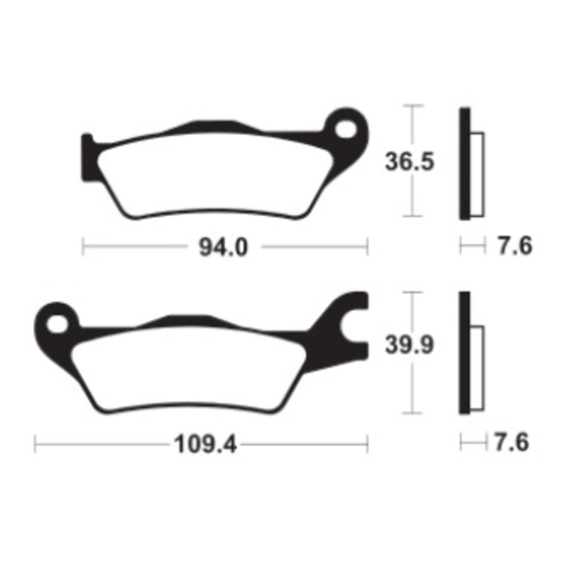 Plaquettes de frein TECNIUM - MA451 Plaquettes de frein TECNIUM - MA451