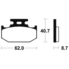 Plaquettes de frein TECNIUM MX/Quad métal fritté - MO132