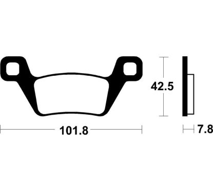 Plaquettes de frein TECNIUM MX/Quad métal fritté - MO445