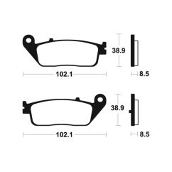 Plaquettes de frein TECNIUM Scooter organique - ME383