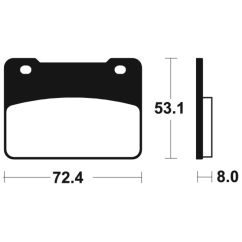 Plaquettes de frein TECNIUM Scooter organique - ME393