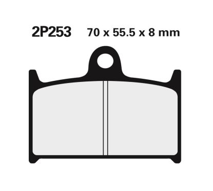 Plaquettes de frein NISSIN route /Off-Road métal fritté - 2P-253ST