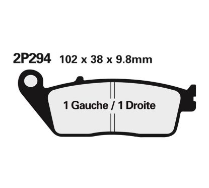 Plaquettes de frein NISSIN route semi-métallique - 2P-281NS