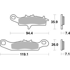 Plaquettes de frein BREMBO Off-Road métal fritté - 07KA24SX