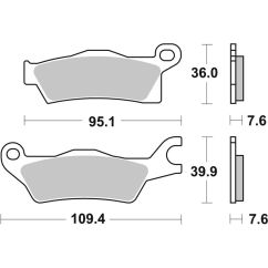 Plaquettes de frein BREMBO Off-Road métal fritté - 07GR27SX