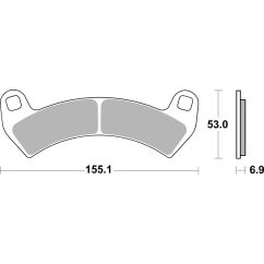 Plaquettes de frein BREMBO Off-Road métal fritté - 07PO14SD