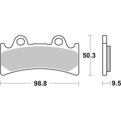 Plaquettes de frein BREMBO route métal fritté - 07YA32SA