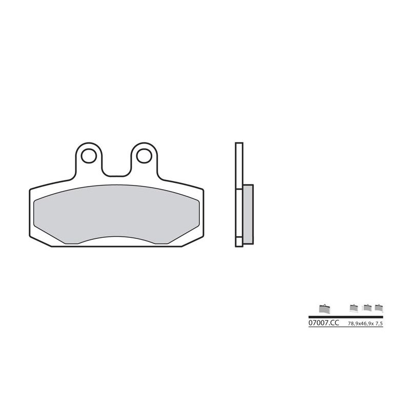 Plaquettes de frein BREMBO Scooter carbone céramique - 07007CC