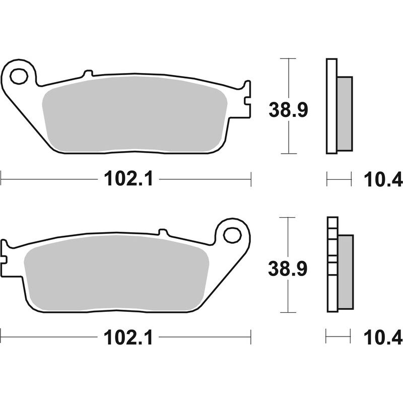 Plaquettes de frein BREMBO route carbone céramique - 07HO3405 Plaquettes de frein BREMBO route carbone céramique - 07HO3405
