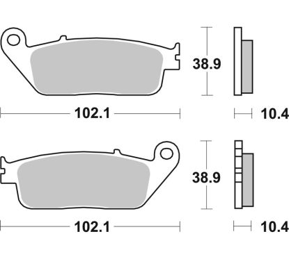 Plaquettes de frein BREMBO route carbone céramique - 07HO3405