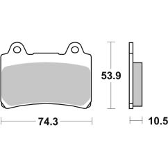 Plaquettes de frein BREMBO route métal fritté - 07YA17SA