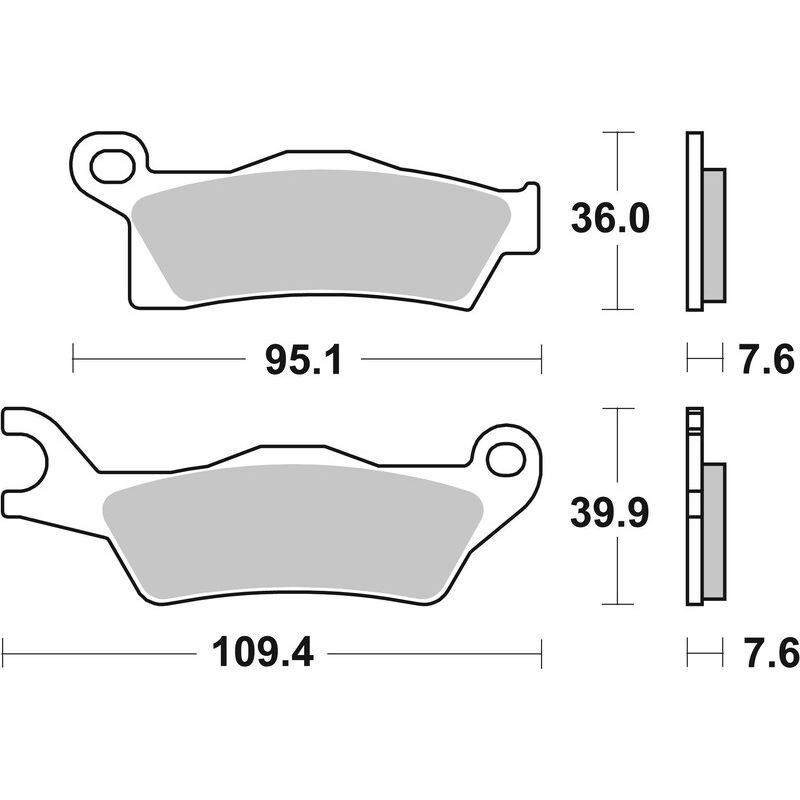Plaquettes de frein BREMBO Off-Road métal fritté - 07GR26SD Plaquettes de frein BREMBO Off-Road métal fritté - 07GR26SD
