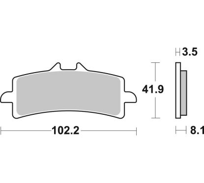 Plaquettes de frein BREMBO route métal fritté - 07BB37SA