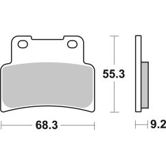 Plaquettes de frein BREMBO route carbone céramique - 07GR7707