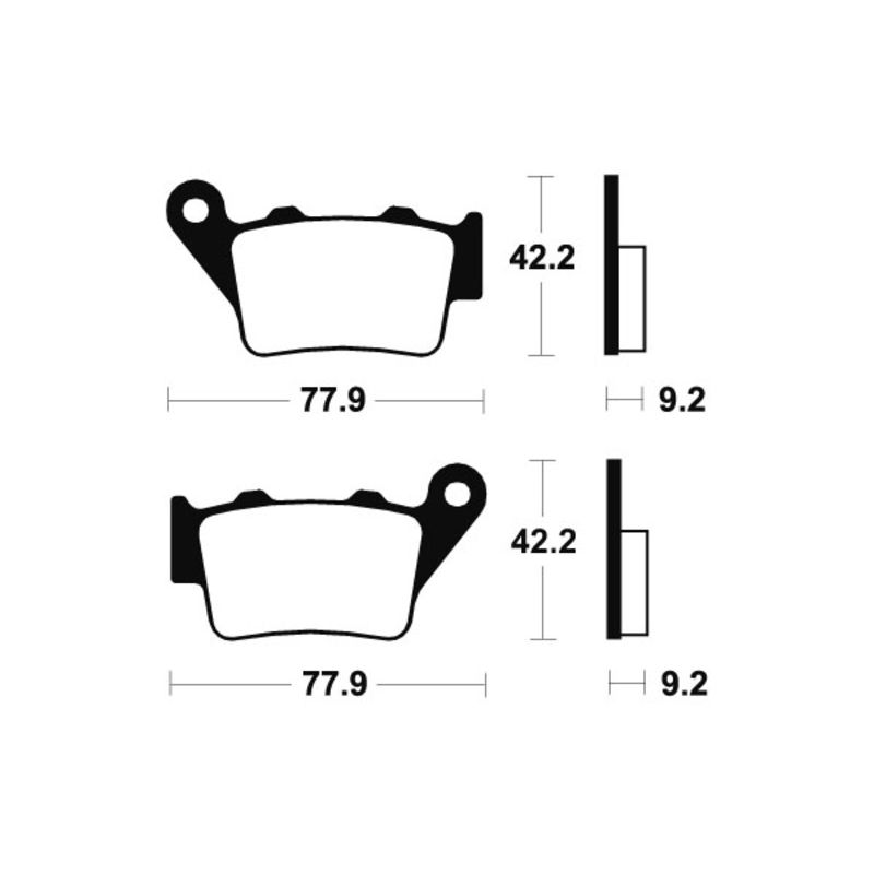 Plaquettes de frein TECNIUM Racing MX/Quad métal fritté - MOR175 Plaquettes de frein TECNIUM Racing MX/Quad métal fritté - MOR175