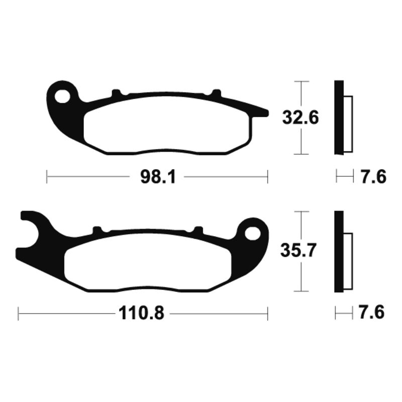 Plaquettes de frein TECNIUM MX/Quad métal fritté - MO359 Plaquettes de frein TECNIUM MX/Quad métal fritté - MO359