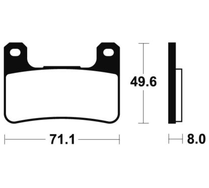 Plaquettes de frein TECNIUM Racing métal fritté carbone - MCR306
