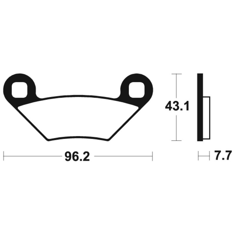 Plaquettes de frein TECNIUM Racing MX/Quad métal fritté - MOR399