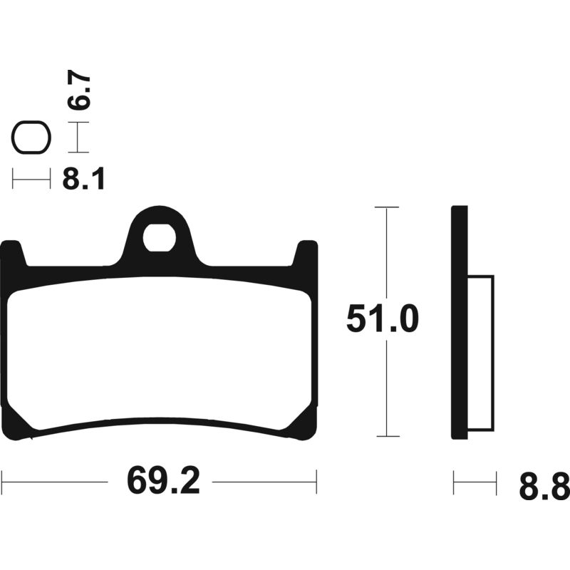 Plaquettes de frein TECNIUM Scooter organique - ME134