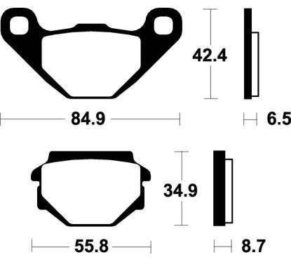 Plaquettes de frein TECNIUM Scooter organique - ME151