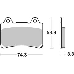 Plaquettes de frein BREMBO route métal fritté - 07YA35SA