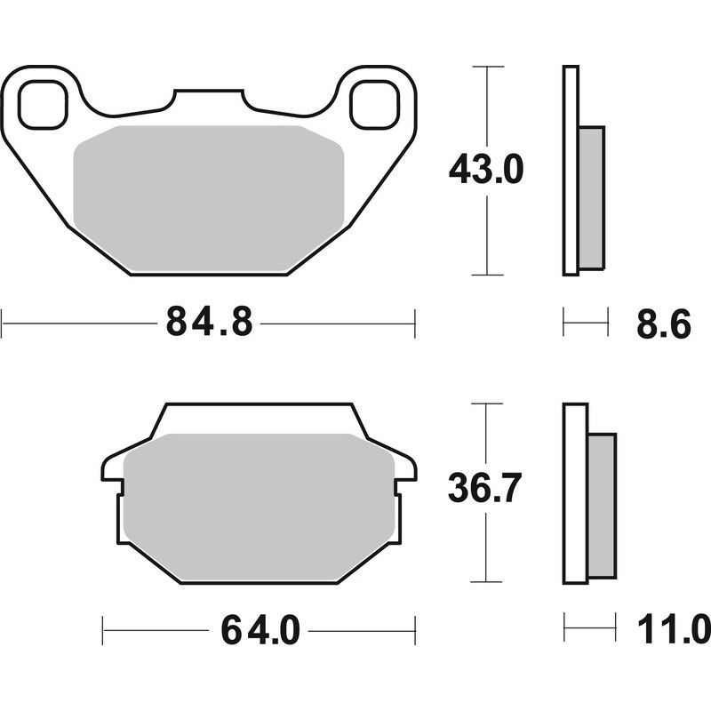 Plaquettes de frein BREMBO Scooter métal fritté - 07022XS Plaquettes de frein BREMBO Scooter métal fritté - 07022XS