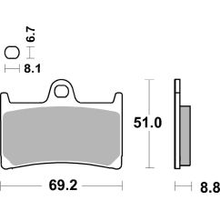 Plaquettes de frein BREMBO route métal fritté - 07YA23LA
