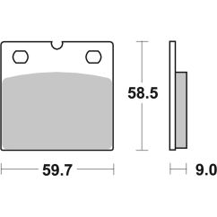 Plaquettes de frein BREMBO route carbone céramique - 07BB2307