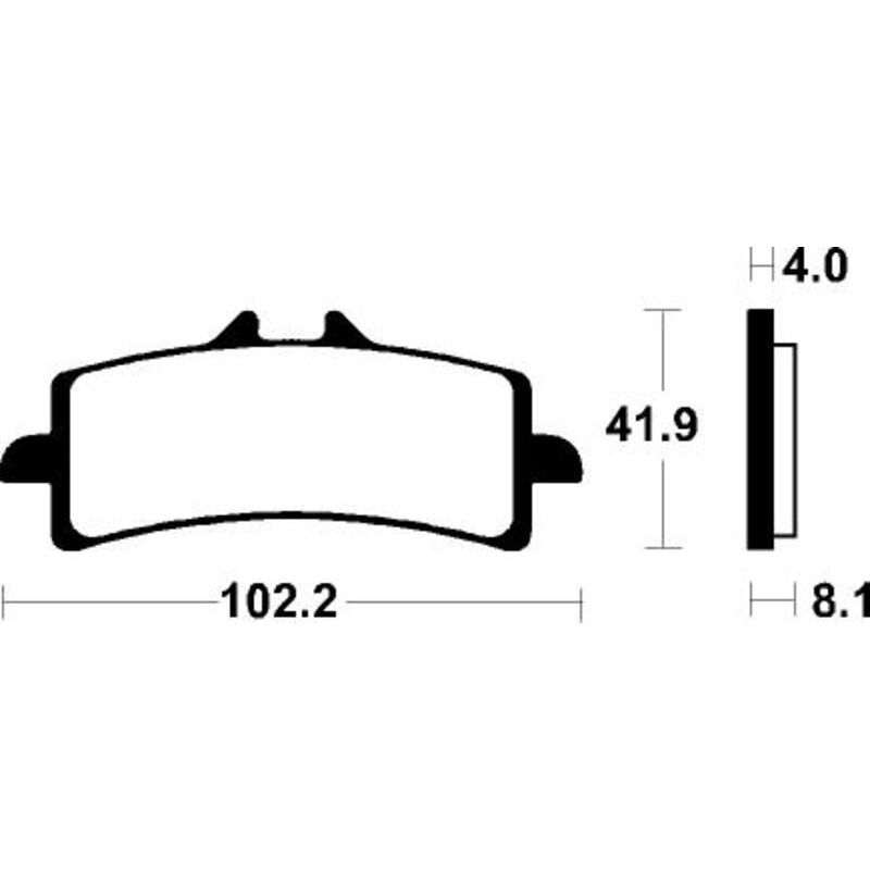 Plaquettes de frein TECNIUM Racing métal fritté carbone - MCR401
