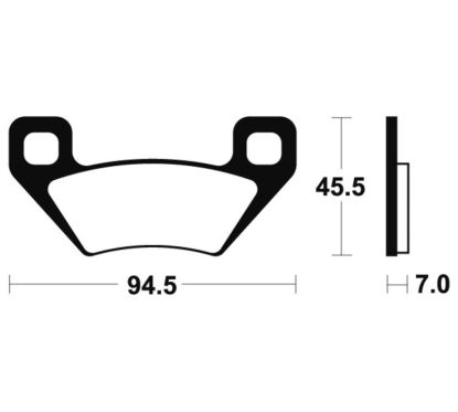 Plaquettes de frein TECNIUM Racing MX/Quad métal fritté - MOR322