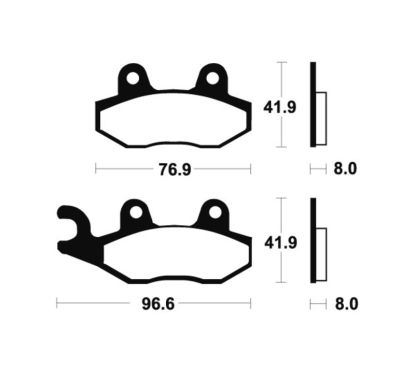 Plaquettes de frein TECNIUM Performance métal fritté - MR111