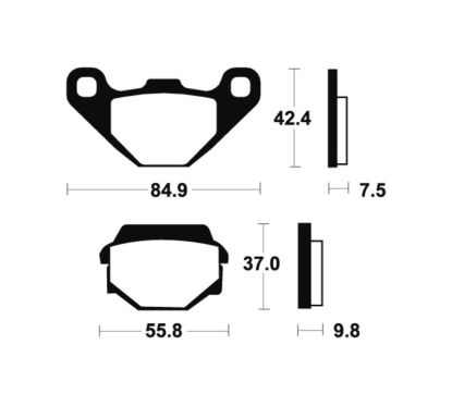 Plaquettes de frein TECNIUM Performance métal fritté - MR86