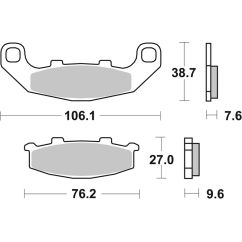 Plaquettes de frein BREMBO route carbone céramique - 07KA1117