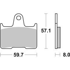 Plaquettes de frein BREMBO route métal fritté - 07KA21SP